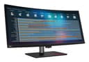 Lenovo ThinkVision P40w-20 - LED monitor - curved - 40" (39.7" viewable) - 5120 x 2160 WUHD @ 75 Hz - IPS - 300 cd/m� - 1000:1 - 4 ms - 2xThunderbolt 4, DisplayPort, HDMI - raven black thumbnail 1