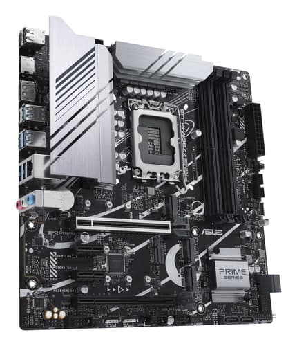 ASUS PRIME Z790M-PLUS - Motherboard - micro ATX - LGA1700 Socket - Z790 Chipset - USB-C 3.2 Gen 2x2, USB-C 3.2 Gen 1, USB 3.2 Gen 2, USB 3.2 Gen 1, USB4 - Gigabit LAN - onboard graphics (CPU required) - HD Audio (8-channel) — view 4