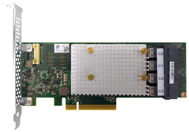 Lenovo ThinkSystem 9350-16i - Storage controller (RAID) - 16 Channel - SATA / SAS 12Gb/s - low profile - RAID 0, 1, 5, 6, 10, 50, JBOD - PCIe 3.0 x8 - for ThinkSystem SR630 V2 7Z70, 7Z71, SR650 V2 7D15, 7Z72, 7Z73, ST250 V2 7D8F