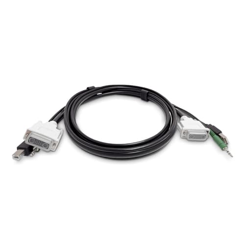 StarTech.com - Keyboard / video / mouse (KVM) cable - TAA Compliant - 3.5mm audio jack, USB Type A, DVI (M) to 3.5mm audio jack, DVI, USB Type B (M) — view 1