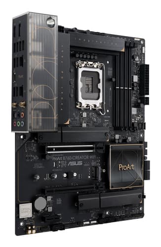 ASUS PROART B760-CREATOR WIFI - Motherboard - ATX - LGA1700 Socket - B760 Chipset - USB-C 3.2 Gen2, USB 3.2 Gen 1, USB-C 3.2 Gen 2x2 - Gigabit LAN, 2.5 Gigabit LAN, Wi-Fi 6, Bluetooth - onboard graphics (CPU required) - HD Audio (8-channel) — view 4