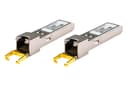 ATEN - SFP (mini-GBIC) transceiver module - 1GbE - over CAT 5e/6/6a - 1000Base-T, 100Base-TX, 10Base-T - RJ-45 - up to 100 m (pack of 2) thumbnail 2