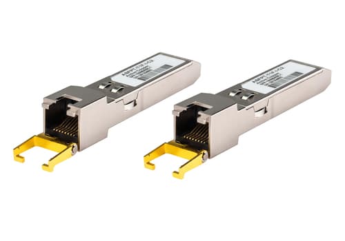 ATEN - SFP (mini-GBIC) transceiver module - 1GbE - over CAT 5e/6/6a - 1000Base-T, 100Base-TX, 10Base-T - RJ-45 - up to 100 m (pack of 2) — view 3