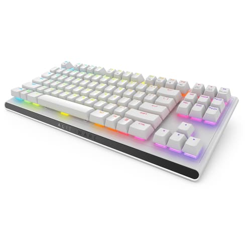Alienware AW420K - Keyboard - tenkeyless - backlit - USB - QWERTY - US - key switch: CHERRY MX Red - lunar light