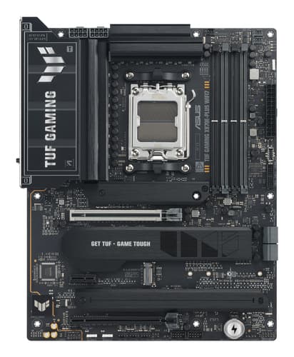 ASUS TUF GAMING X870E-PLUS WIFI7 - Motherboard - ATX - Socket AM5 - AMD X870E Chipset - USB4, USB-C 3.2 Gen 2x2, USB 3.2 Gen 2, USB 3.2 Gen 1 - Wi-Fi 7, 2.5 Gigabit LAN, Bluetooth - onboard graphics (CPU required) - HD Audio (8-channel)