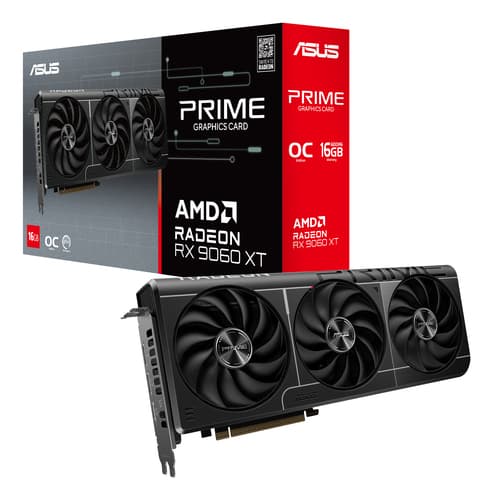 ASUS Prime Radeon RX 9060 XT 16GB - OC Edition - graphics card - Radeon RX 9060 XT - 16 GB GDDR6 - PCI Express 5.0 - HDMI, 2 x DisplayPort - box — view 11