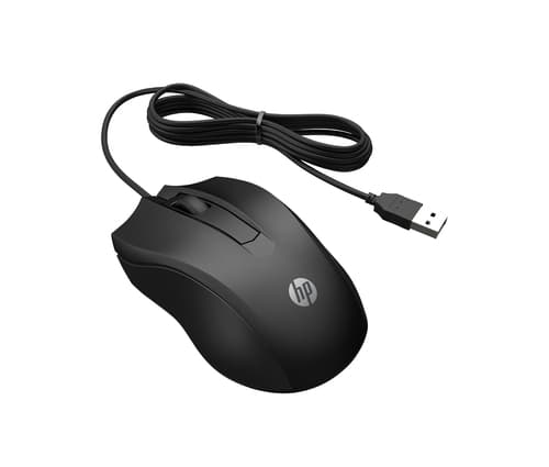 HP 105 - Mouse - right and left-handed - optical - 3 buttons - wired - USB-A - black - Smart Buy — view 3