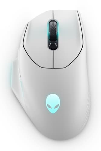 Alienware AW620M - Mouse - right-handed - optical - 7 buttons - wired, wireless - USB, 2.4 GHz - lunar light - retail - box