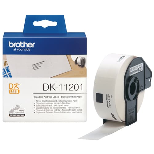 Brother DK-11201 - Black on white - 29 x 90 mm 400 label(s) (1 roll(s) x 400 address labels - for Brother QL-1050, 1060, 1110, 500, 550, 560, 570, 580, 600, 650, 700, 710, 720, 820