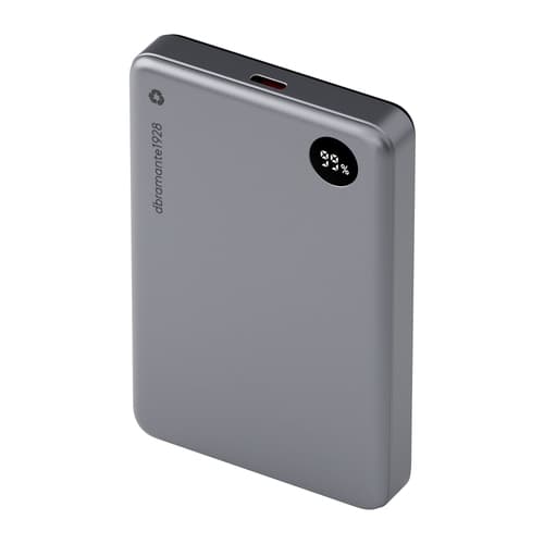 dbramante1928 re-charge - Power bank - 10000 mAh - 38.5 Wh - 20 Watt - 3 A - 2 output connectors (magnetic, 24 pin USB-C) - grey — view 1