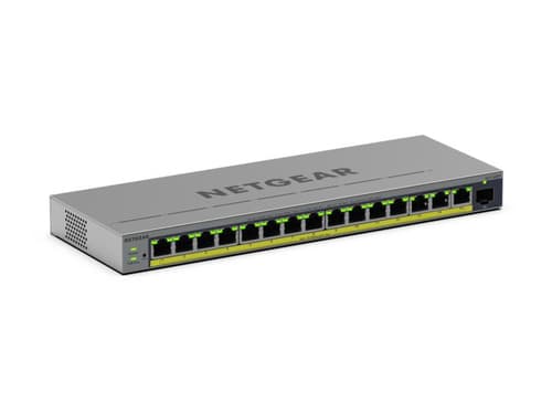 NETGEAR Easy Smart GS116EPP - Switch - L3 - smart - 1 x 10/100/1000 + 15 x 10/100/1000 (PoE+) - desktop, wall-mountable - PoE+ (231 W)