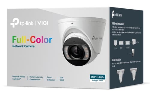 TP-Link VIGI InSight S455 V1 - Network surveillance camera - pan / tilt - turret - waterproof - colour (Day&Night) - 5 MP - 2880 x 1620 - M12 mount - fixed focal - audio - LAN 10/100 - H.265+, H.265, H.264+, H.264 - DC 12 V / PoE — view 6