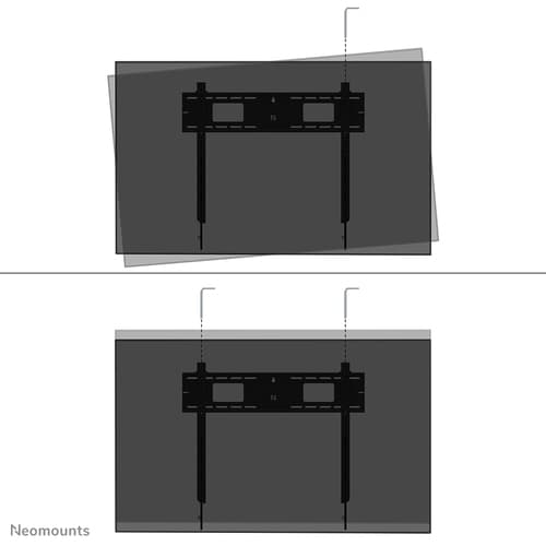 Neomounts LEVEL-750 - Mounting kit - for TV - heavy-duty - lockable - steel - black - screen size: 43"-98" - wall-mountable — view 13