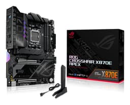 ASUS ROG CROSSHAIR X870E APEX - Motherboard - ATX - Socket AM5 - AMD X870E Chipset - USB4, USB-C 3.2 Gen2, USB 3.2 Gen 2, USB 3.2 Gen 1, USB-C 3.2 Gen 2x2 - Wi-Fi 7, Bluetooth, 5 Gigabit Ethernet - onboard graphics (CPU required) - HD Audio (8-channel)