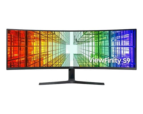 Samsung ViewFinity S9 S49A950UIP - S95UA Series - QLED monitor - curved - 49" - 5120 x 1440 Dual Quad HD @ 120 Hz - VA - 400 cd/m� - 3000:1 - DisplayHDR 400 - 4 ms - 2xHDMI, DisplayPort, USB-C - speakers - charcoal black