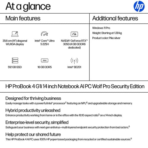 HP P4G1I14 U5 225H 14 16GB/512 PC United Kingdom - UK English localization — view 4