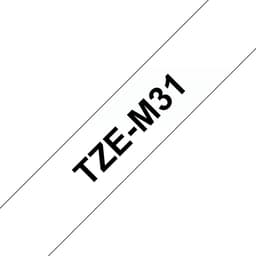 Brother TZe-M31 - Black print on premium matte clear - Roll (1.2 cm x 8 m) laminated tape - for Brother PT-D210, D600, H110, P-Touch PT-1880, E310, H110, P900, P-Touch Cube Plus PT-P710