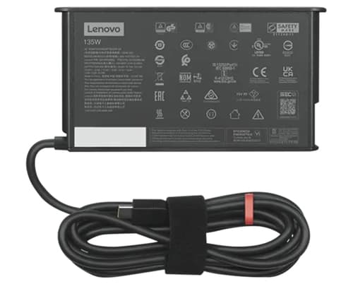 Lenovo - USB-C power adapter - AC 100-240 V - 135 Watt - black — view 3
