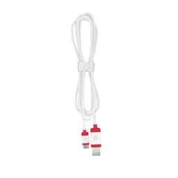 CHERRY - USB cable - USB (M) to 24 pin USB-C (M) - USB 2.0 - 1.5 m - braided cable - white