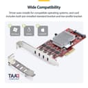 StarTech.com 4-Port USB Type-C PCIe Card, USB-C 10Gb, 4x Controllers, TAA