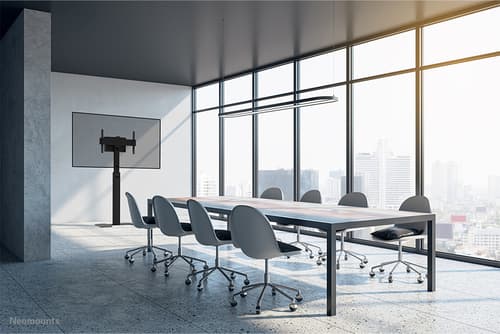 Neomounts MOVE Height Adjustable Display Stand - 37"" (93.98 cm) to 75"" (190.50 cm) Screen Support - 70 kg Load Capacity - 178.50 cm (70.28"") Height x 86.50 cm (34.06"") Width x 70 cm (27.56"") Depth - Floor - Steel - Black - For Display Screen - Lockable, Ventilated — view 16