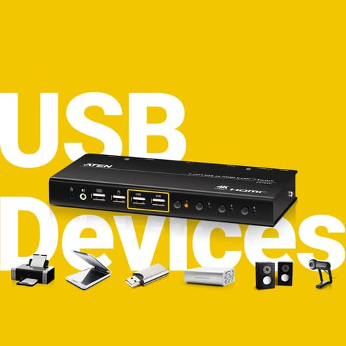 4-Port USB 4K HDMI KVMP Switch — view 5