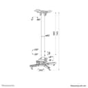 Neomounts CL25-550WH1 - Mounting kit (ceiling mount) - full-motion - for projector - easy-install, height 74.5 - 114.5 cm - steel - white thumbnail 17