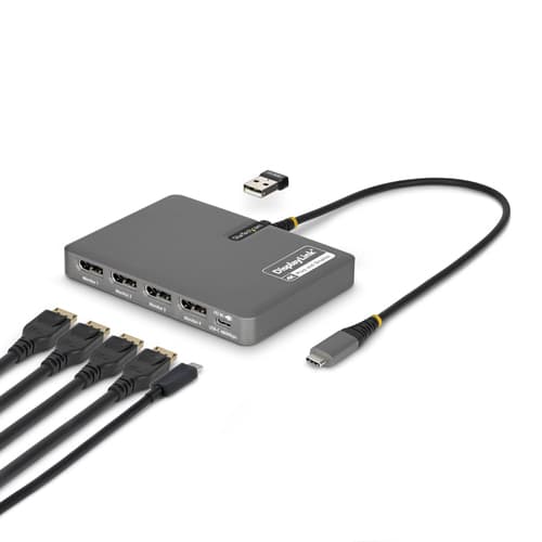 StarTech.com - Docking station - USB-C / Displayport - 4 x DP - TAA Compliant