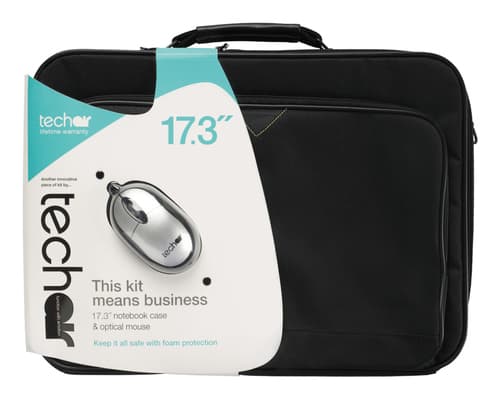 techair TABUN33MV4 - Notebook carrying case - 17.3" - black - with optical USB mouse — view 1