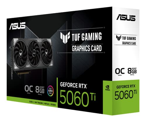 ASUS TUF Gaming GeForce RTX 5060 Ti 8GB - OC Edition - graphics card - GeForce RTX 5060 Ti - 8 GB GDDR7 - PCI Express 5.0 - 3 x DisplayPort, HDMI — view 10