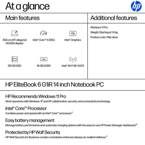 HP EB6 G1A 14 R5-220U 16/512 W11P — view 5