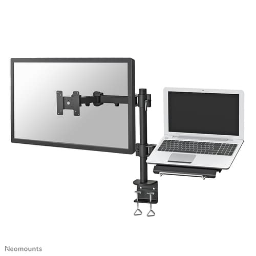 Neomounts FPMA-D960NOTEBOOK - Mounting kit - full-motion - for LCD display / notebook - black - screen size: 10"-27" - clamp mountable, desk-mountable — view 1