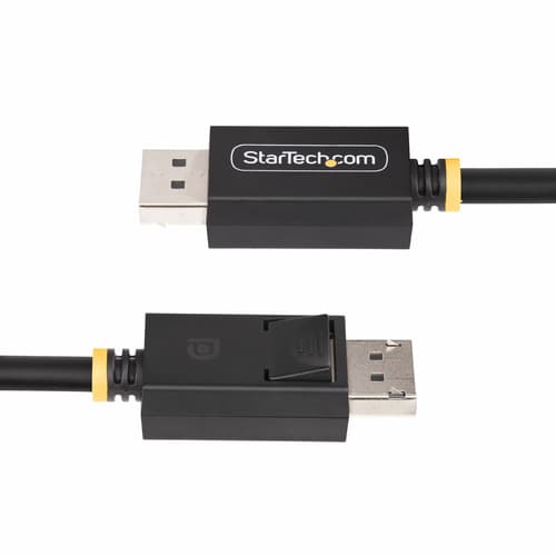 StarTech.com 1m DisplayPort 2.1 Cable, VESA-Certified, DP80 DP 2.1 Cable - DisplayPort cable - DisplayPort (M) latched to DisplayPort (M) latched - DisplayPort 2.1 - 1 m - UHBR20, HDR support, 16K60hz support, 8K85Hz support, 4K240Hz support, 1440p support 240Hz, up to 80 Gbps data transfer rate, passive - black — view 4