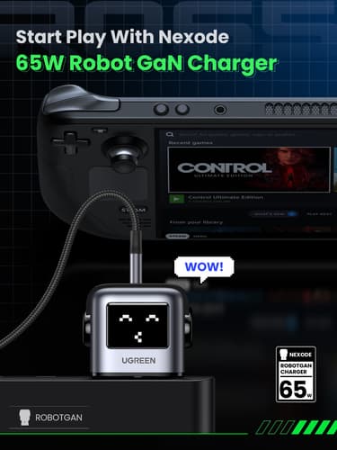 Ugreen USB-A+2C 65W UNO GAN CHARGER Mobile phone, Laptop, Tablet Black AC, USB Indoor — view 9