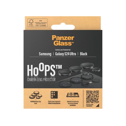 PanzerGlass ® Hoops® Camera Lens Protector Black Samsung Galaxy S24 Ultra — view 4