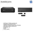 HP Workstation Z2 G1i - Mini 5U - 1 x Core Ultra 7 265 / up to 5.3 GHz - RAM 16 GB - SSD 512 GB - RTX A1000 - Gigabit Ethernet, IEEE 802.11ax (Wi-Fi 6), Bluetooth 5.4, IEEE 802.11be (Wi-Fi 7) - Win 11 Pro - monitor: none - keyboard: UK - black - with HP Wolf Pro Security Edition (1 year) thumbnail 4