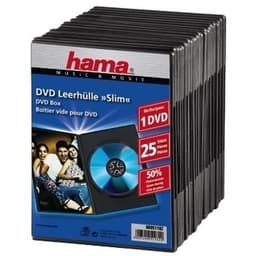 SLIM DVD JEWEL CASE 25 PACK BLACK