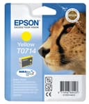 Epson T0714 - 5.5 ml - yellow - original - blister - ink cartridge - for Stylus DX9400, SX115, SX210, SX215, SX218, SX415, SX515, SX610, Stylus Office BX310, BX610 thumbnail 1