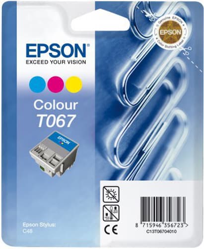 Epson T067 - Print cartridge - 1 x colour (cyan, magenta, yellow) - 220 pages — view 3