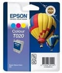 Epson T020 - Print cartridge - 1 x colour (cyan, magenta, yellow) - 360 pages - blister with RF alarm thumbnail 1