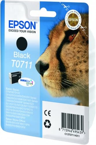 Epson T0711 - 7.4 ml - black - original - blister - ink cartridge - for Stylus DX9400, SX115, SX210, SX215, SX218, SX415, SX515, SX610, Stylus Office BX310, BX610 — view 3