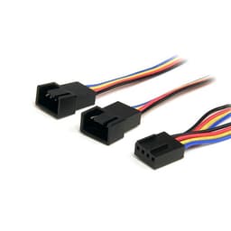StarTech.com 12in 4 Pin Fan Power Splitter Cable - F/M - 1ft Fan Y Cable - 1ft 4-pin Fan Splitter Cable (FAN4SPLIT12) - Fan power splitter - 4 pin PWM (F) to 4 pin PWM (M) - 31 cm - for P/N: FAN1156PWM, FAN12025PWM, FAN8025PWM