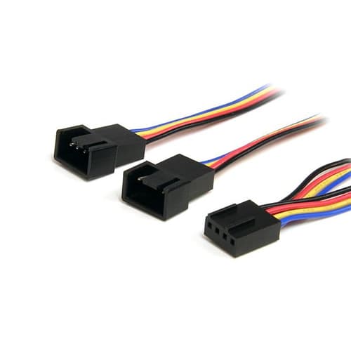 StarTech.com 12in 4 Pin Fan Power Splitter Cable - F/M - 1ft Fan Y Cable - 1ft 4-pin Fan Splitter Cable (FAN4SPLIT12) - Fan power splitter - 4 pin PWM (F) to 4 pin PWM (M) - 31 cm - for P/N: FAN1156PWM, FAN12025PWM, FAN8025PWM — view 1