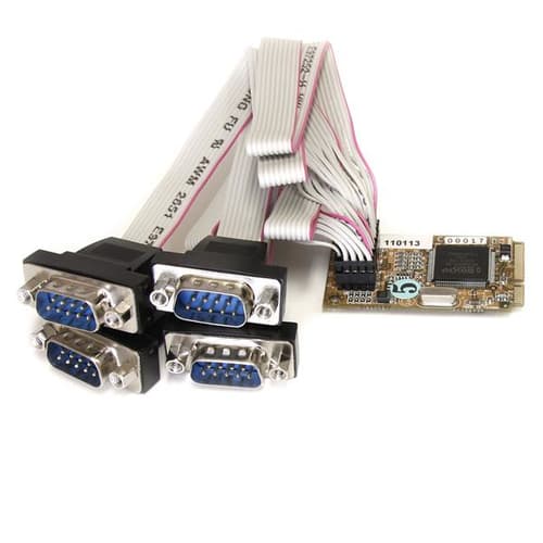 StarTech.com 4 Port RS232 Mini PCI Express Serial Card w/ 16650 UART (MPEX4S552) - Serial adapter - Mini PCI Express - RS-232 x 4