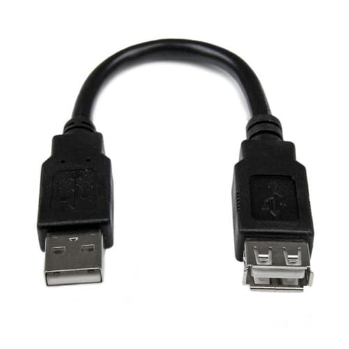 StarTech.com 6in USB 2.0 Extension Adapter Cable A to A - M/F - USB extension cable - USB (M) to USB (F) - USB 2.0 - 5.9 in - black - USBEXTAA6IN - USB extension cable - USB (M) to USB (F) - USB 2.0 - 15 cm - black - for P/N: 35FCREADBU3, MSDREADU2OTG, SU2DUPERA11, USB56KEMH2, USBDUP15, USBDUPE115, USBDUPE17