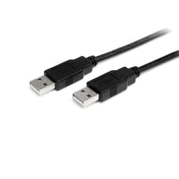 StarTech.com 2m USB 2.0 A to A Cable - M/M - 2m USB 2.0 aa Cable - USB a male to a male Cable (USB2AA2M) - USB cable - USB (M) to USB (M) - USB 2.0 - 2 m - black - for P/N: SV231HDMIUA