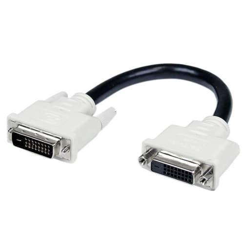 StarTech.com 6in DVI-D Dual Link Digital Port Saver Extension Cable M/F - DVI-D Male to Female Extension Cable - 6 inch - 2560x1600 (DVIDEXTAA6IN) - DVI extension cable - dual link - DVI-D (M) to DVI-D (F) - 15.2 cm - black - for P/N: CDP2DVIMM2MB, DP2DVI2MM3, DP2DVI2MM6, DP2DVIMM6, DP2DVIMM6BS, DP2DVIMM6X10, HDDVIMM3