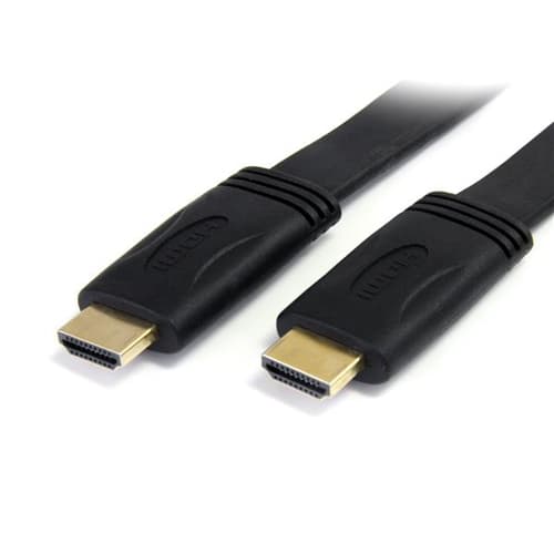 StarTech.com 5m Flat High Speed HDMI Cable with Ethernet Ultra HD 4kx2k - HDMI cable with Ethernet - HDMI male to HDMI male - 5 m - shielded - black