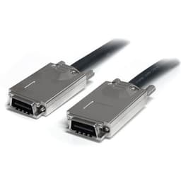 StarTech.com 1m Infiniband External SAS Cable - SFF-8470 to SFF-8470 - Up to 6 Gbps (SAS7070S100) - SAS external cable - SAS 6Gbit/s - 4-Lane - 4 x InfiniBand (P) to 4 x InfiniBand (P) - 1 m - thumbscrews - black