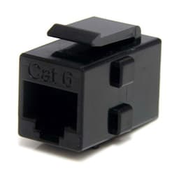 StarTech.com Cat 6 RJ45 Keystone Jack Network Coupler - F/F (C6KEYCOUPLER) - Network coupler - RJ-45 (F) to RJ-45 (F) - CAT 6 - black